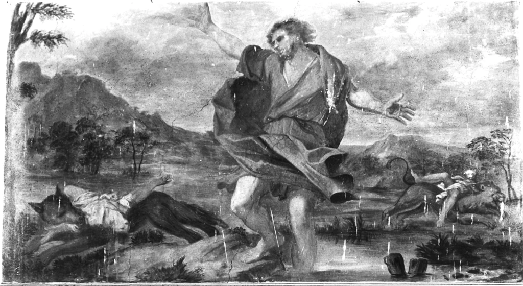 Palazzo Pamphilj, Roma - I figli di Sant'Eustachio rapiti da un leone e un lupo